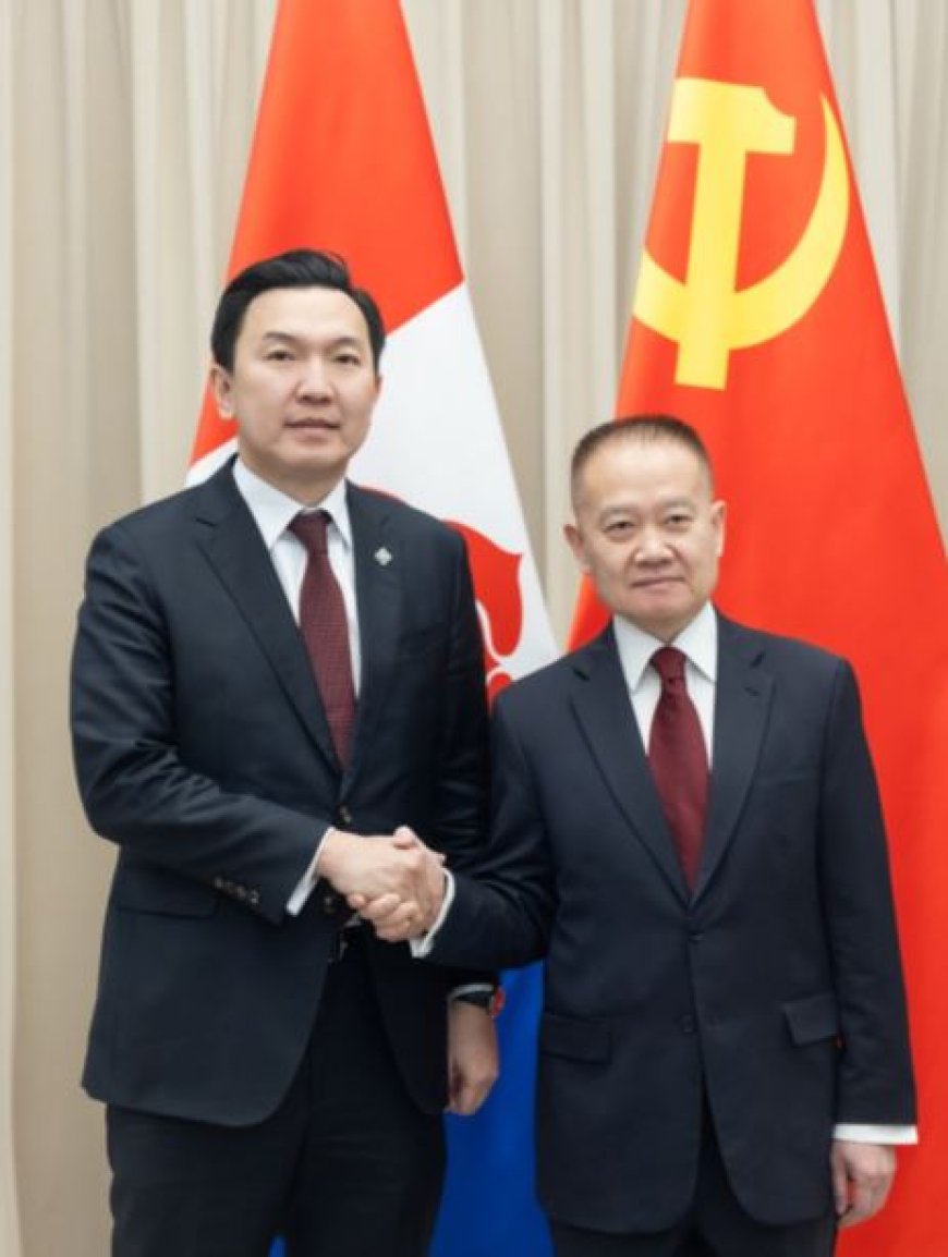 Монгол Ардын намын дарга Н.Учрал ХКН-ын Төв хорооны ГХГ-ын дарга Лю Хайшинтай уулзлаа